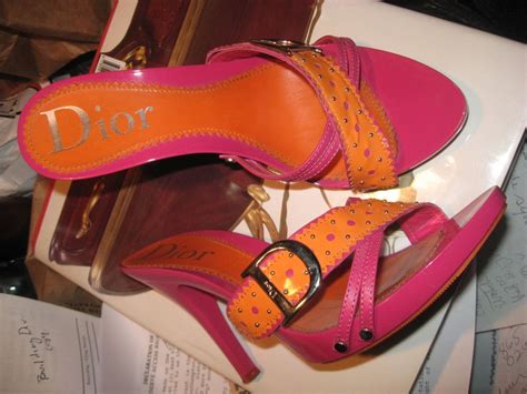 orange dior sandals|christian dior sandals with heels.